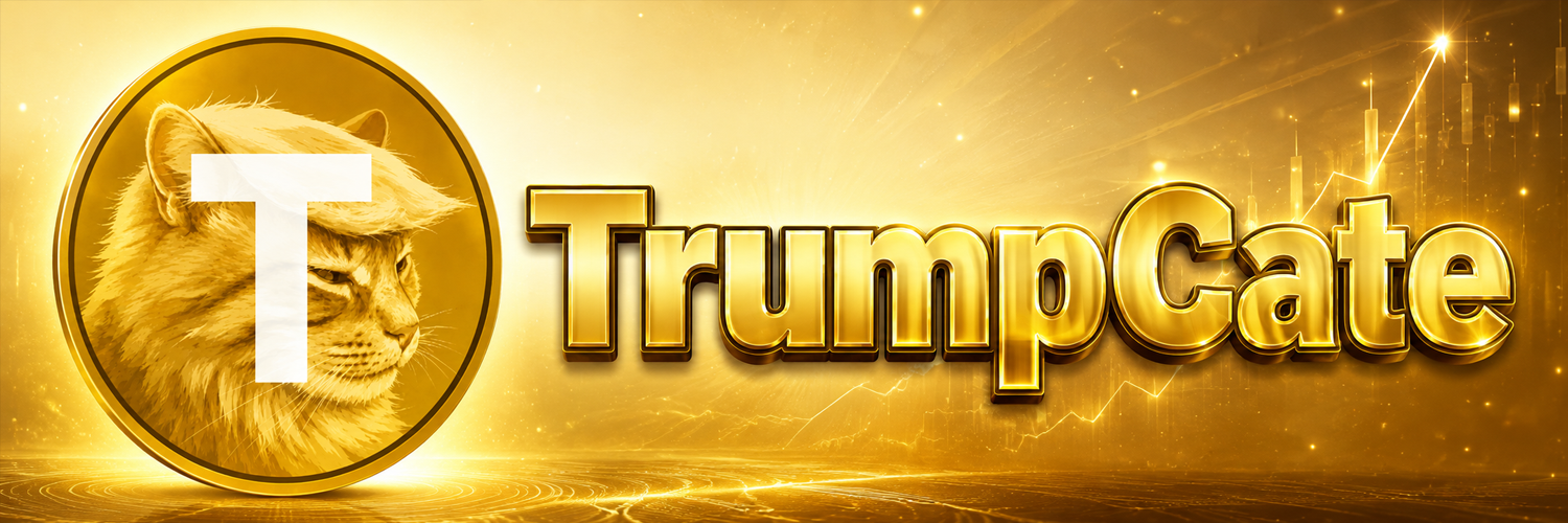 TrumpCate golden coin banner